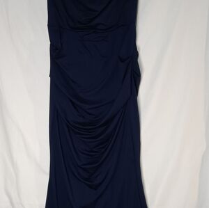 Eynmin Dress Spaghetti Strap Dark Blue Maxi Large